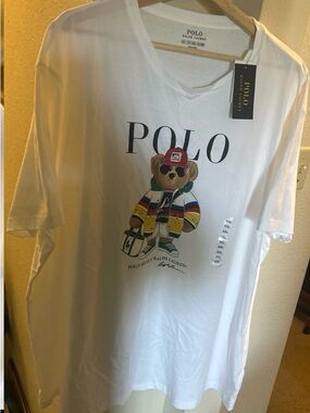 Mens Customized Colorblock Polo Bear T-shirt by Polo Ralph Lauren (Custom Rare)